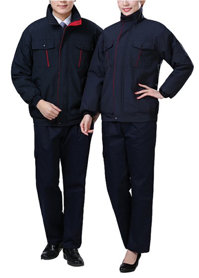 藏青色春秋工作服