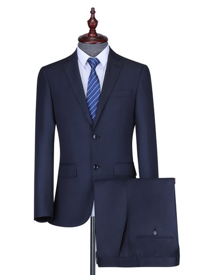 男士藏青色高档商务西服