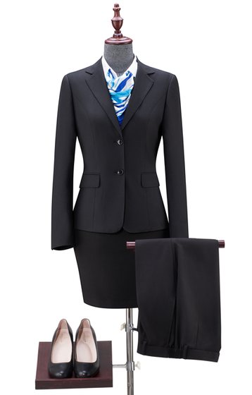 女士黑色高档商务西服